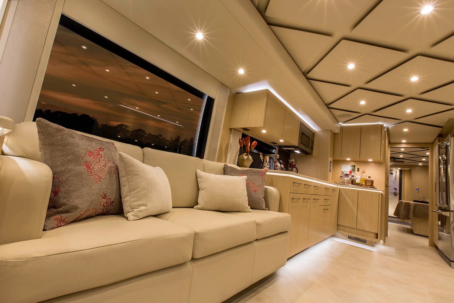 Sofa and galley view